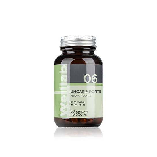 БАД Welllab с ункарией для иммунитета UNCARIA FORTE, 60 капсул